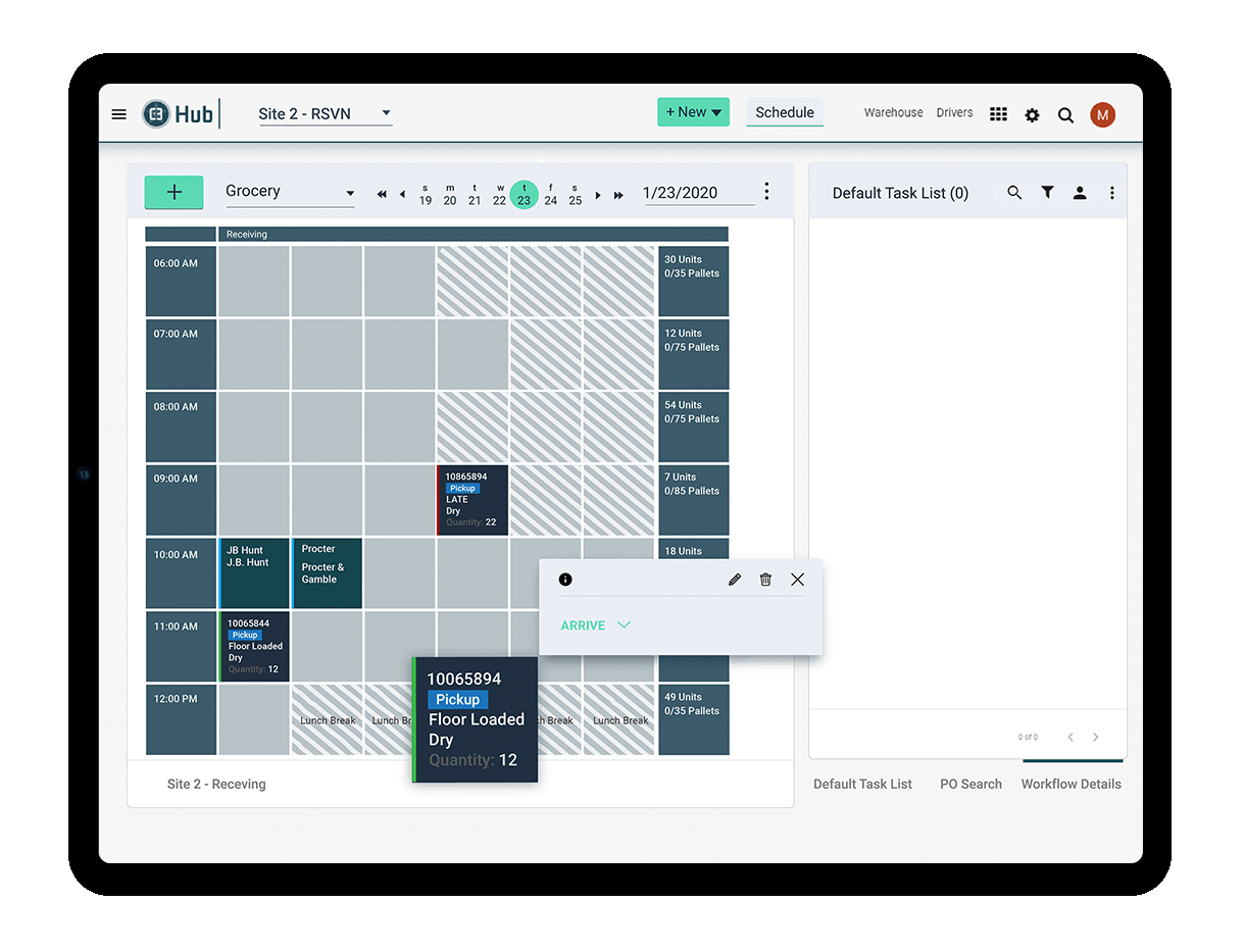 screenshot of C3 Reservations